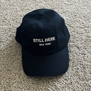 Still Here New York Navy Black Cap
